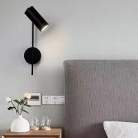 Lámpara De Pared Rotativa Para Dormitorio Material Hierro Y Plástico E27 Bombilla LED Luz De Lectura Con Interruptor Moderna - details 3