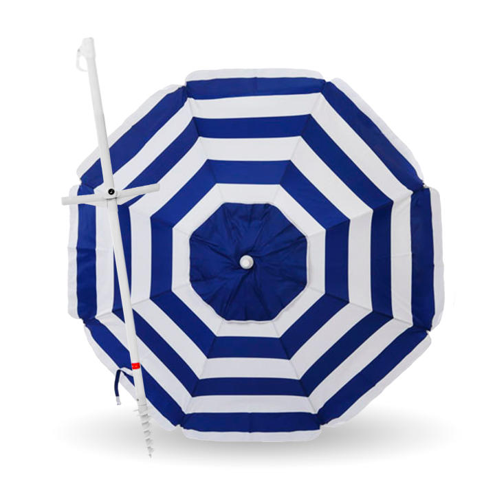 Ombrellone Da Spiaggia CREVICOSTA Hawaii 200 Cm – Con Spirale E Asta, 8 Stecche, Protezione UV