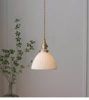 Lámpara Colgante De Cerámica Scandinava Con Interruptor E27 Minimalista Nórdico LED Ajustable Cable De 150cm Para Sala De Estar Estudio Dormitorio Hotel - details 0