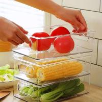 Organizador De Cajones Transparente Almacenamiento Para Frutas Alimentos Cosméticos Joyas Jars Piled up En El Frigorífico - details 20