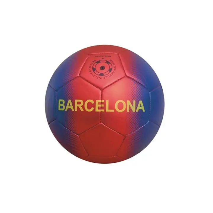Balones de Fútbol de Cuero de 22 cm. de diametro  con Diseño de Barcelona y Madrid para disfrutar con amigos de este gran deporte. - 1