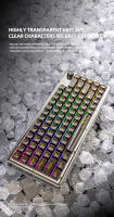 Teclado Mecánico Inalámbrico Attack Shark K75 RGB Con Retroiluminación Multicolor 3 Modos 2.4g BT Recargable Transparente Intercambiables Para PC Y Laptop - details 5