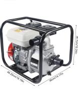 Bomba de agua a gasolina de 2 pulgadas, motor de 4 tiempos con transferencia de agua de 30.000 litros por hora y potencia 5,5CV - details 1