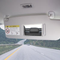 Espejo De Maquillaje Portátil Para Coche Espejo Interior Universal De Acero Inoxidable Con Visera Anti-Sol Espejo HD Para Estilo De Coche - details 0