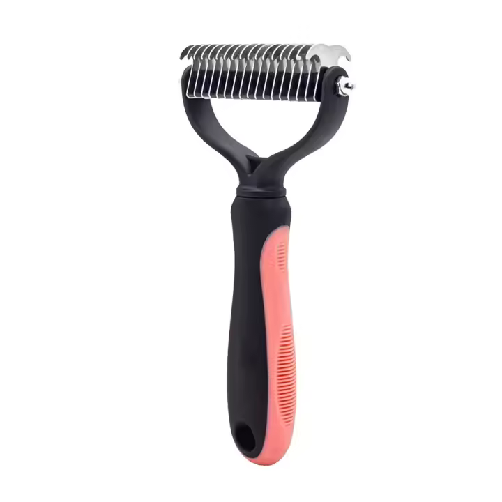 Cepillo De Aseo Para Mascotas Herramienta De Pelaje De Perro Y Gato Eliminador De Pelo Para Cachorros Y Perros Tamaño 17X9cm 17X7cm Material Acero Inoxidable - 1