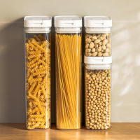 Caja De Almacenamiento De Alimentos Plástica Sellada Para Cereales Dulces Y Frutas Con Tapa Organizador De Cocina Para Refrigérateo - details 2