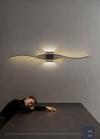 Lámpara De Pared LED Para Interior Decoración Para Dormitorio Negro Blanco Iluminación De Pasillo Balcón Fuente De Luz LED Contemporánea Para Sala De Estar Estudio - details 0