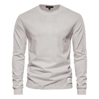 Camisetas de manga larga a la moda de otoño para hombre, camisetas de manga larga de color liso de talla europea, camisetas interiores de algodón para hombre - details 14