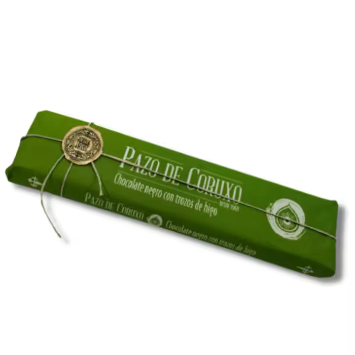 Chocolate negro con trozos de Higo - Tableta de 300g - Chocolate artesanal - Pazo de Coruxo - Lagareta Gourmet - 1