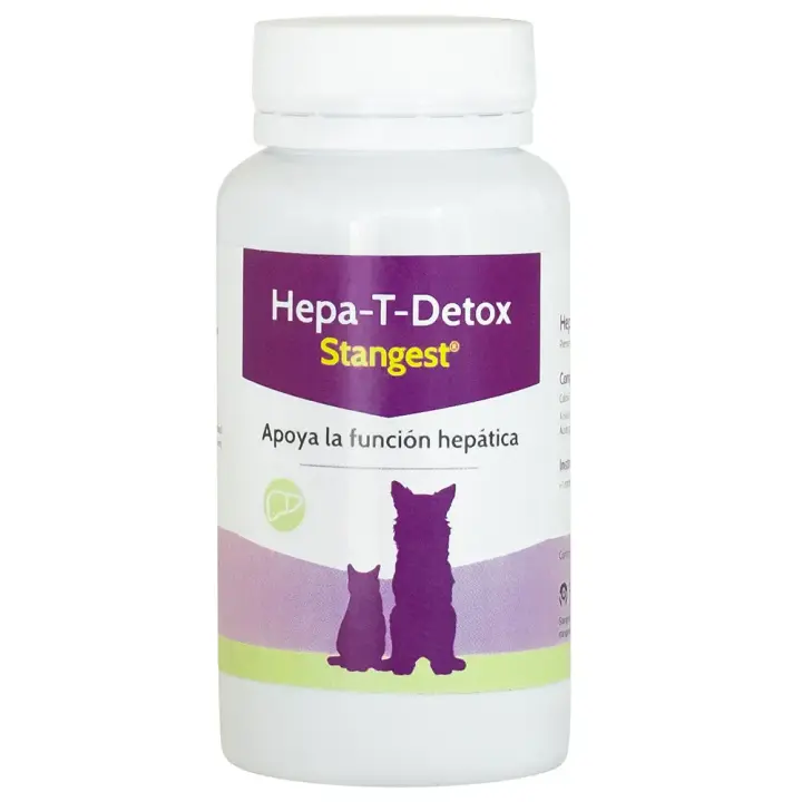 Hepa-T-Detox 60 comprimidos suplemento para el apoyo de hígado de perros y gatos STANGEST - 1