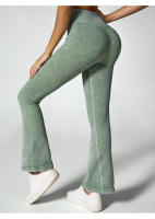 Leotardas De Yoga Para Mujer Con Cintura Alta Flares Secado Rápido Pantalones Deportivos De Pierna Ancha Para Ejercicio Pilates Gimnasio - details 8