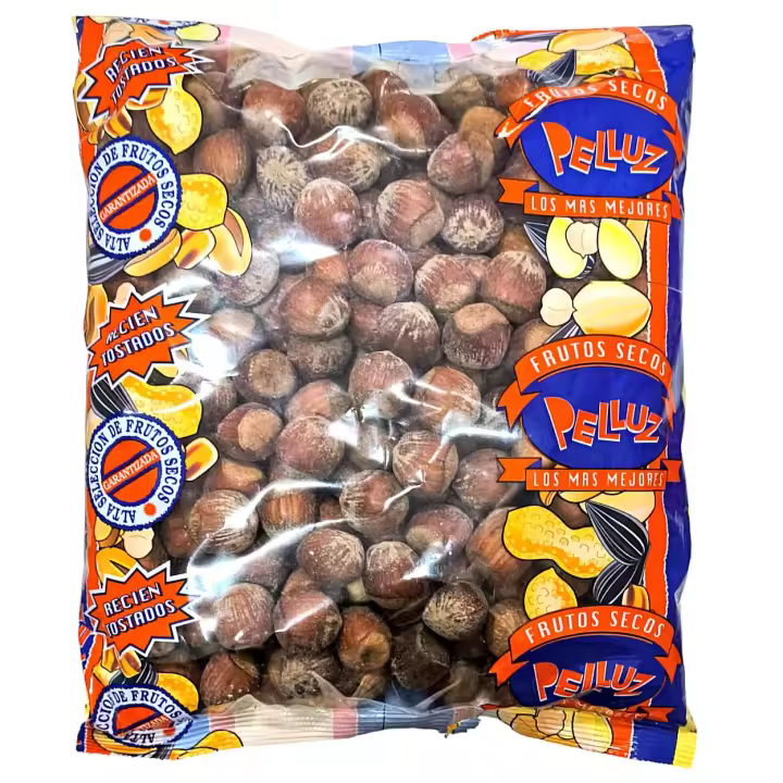 Avellanas Tostadas con Cáscara 1 Kg - Marca Pelluz - Deliciosas y Crujientes Avellanas para Disfrutar en Cualquier Momento - 1