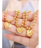Encanto 1 unidad de pulsera de corazón de melocotón con letras en inglés grabadas de nicho francés, corazones de amor, combinación diaria，pulsera de amor para mujer - details 5