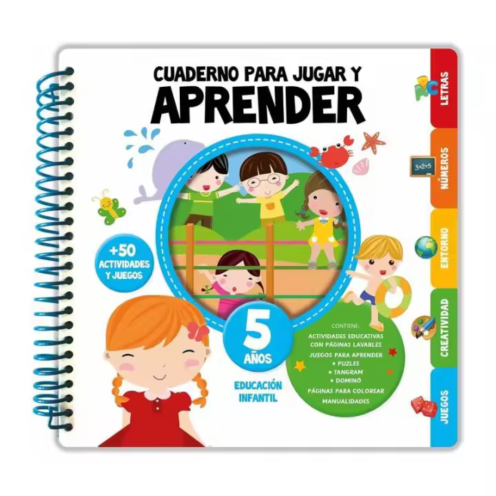CUADERNO PARA JUGAR Y APRENDER 5 AÑOS DE IMAGILAND - 1