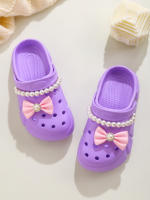 Zapatillas De Hadas Para Niñas Clogs Transpirables Con Accesorios De Lazo Zapatos De Jardín Antideslizantes Para La Playa Zapatillas De Verano Para Niñas - details 12