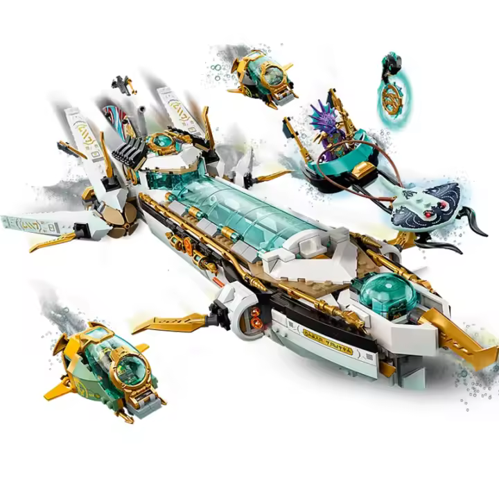 Bloques De Construcción Compatible MOC Sets Serie Ninja Hydro Bounty Nave Submarina Mecha Juguetes Para Niños Regalo - 1