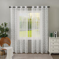 Cortinas Blancas Francesas De Tela Seda Texturizada Beige 84 Pulgadas Largas 1 Panel Para Sala De Estar Translúcidas Y Elegantes - details 3