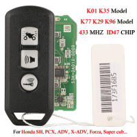 Llave Inalámbrica Jingyuqin K01 K35 K77 K29 K96 Para Motocicleta Honda X-ADV SH Forza PCX Híbrido 433MHZ ID47 Chip 3 Botones - details 0