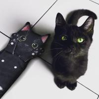 Toalla de Mano Gato Decorativa - Animal Absorbente Suave - Regalos Graciosos para Amantes de los Gatos - Negro - details 1