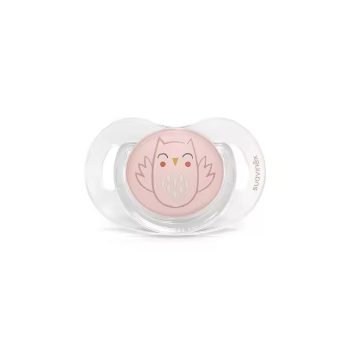 SUAVINEX Chupete Premium Bonhomía Tetina Silicona Anatómica 0-6 Meses (Búho Rosa) ✅ Entrega 24/72h - 1