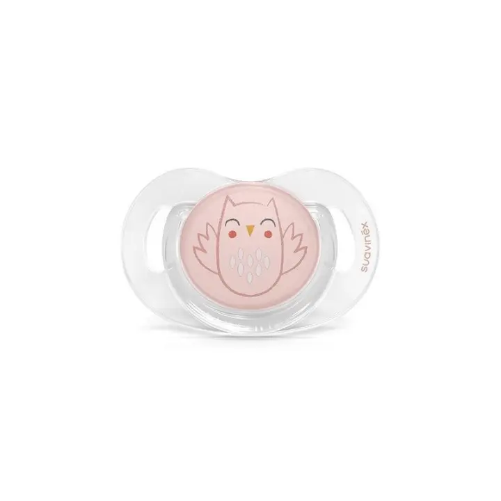 SUAVINEX Chupete Premium Bonhomía Tetina Silicona Anatómica 0-6 Meses (Búho Rosa) ✅ Entrega 24/72h - 1