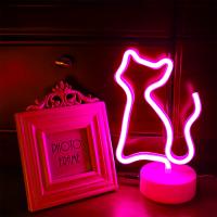 Luz De Neón De Gato Adorable Powered Por USB O Batería Decoración Para Fiestas De Navidad Y Bodas Regalo Para Chicos Y Chicas Para El Dormitorio - details 4