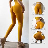 Pantalones De Yoga Para Mujer Cintura Alta Sin Costuras T-Line Melocotón Levantamiento De Glúteos Fitness Talla Verdadera - details 1