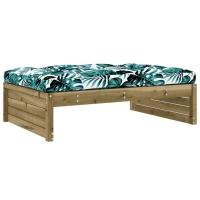 vidaXL Taburete de jardín madera maciza de pino 120x80 cm Pino natural, Pino blanco, Pino gris Conjunto Terraza Muebles Jardín Exterior Juego de Muebles de jardín Mueble Jardín Exterior Muebles de Salon Exterior - details 1