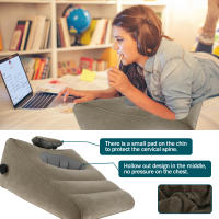 Almohada De Viaje Inflable Wedge Soporte Lumbar Y Cuerpo Almohada De Pies Elevador Multifuncional Para Yoga Y Descanso En Viajes Fabricada Con Tela De Poliéster Y PVC - details 3