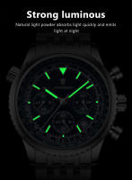 Reloj De Hombre POEDAGAR Militar Moda Resistente Al Agua Con Luminiscencia Y Fecha Cronógrafo Acero Inoxidable Lujo Quartzo Reloj De Pulsera - details 14