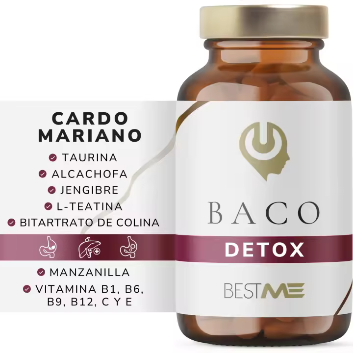 Cardo Mariano, Alcachofa, Vitaminas y Minerales | 60 Cápsulas Détox y Antioxidantes, Efecto Depurativo, Calmante, Probado en Laboratorio, Ácido Fólico, Vitaminas B12/B6/B2/B1, C y E (Baco | BestMe Lab) - 1