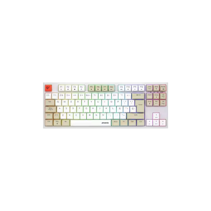 Phoenix Technologies Teclado Gaming Royal PBT Mecánico Blanco - 1