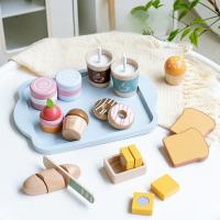 Juego De Cocina Desayuno Para Niños Simulación Set De Desayuno Occidental Juego De Bloques De Construcción Material De Madera - details 1