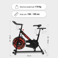Gorilla Sports Bicicleta estática Indoor Spinning con pedalier F25x50 - details 0