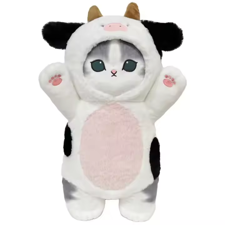 Muñeco De Peluche De Tiburón Genuino Mofusand Juguete Lindo Para Decoración De Habitación Regalo De Cumpleaños Suave Almohada Larga Para Dormir Unisex Tamaño 50cm Relleno De Algodón PP - 1