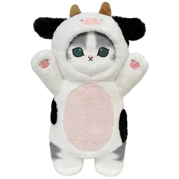 Muñeco De Peluche De Tiburón Genuino Mofusand Juguete Lindo Para Decoración De Habitación Regalo De Cumpleaños Suave Almohada Larga Para Dormir Unisex Tamaño 50cm Relleno De Algodón PP - 1