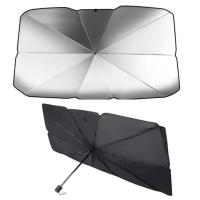 HOGUITA-Parasol Coche Delantero,Parasol plegable para parabrisas de coche,Parasol para Parabrisas,Protector Solar Rayos UV,Fácil almacenamiento y uso 130X75cm - details 0