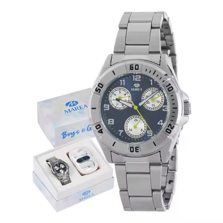 Reloj Marea Niño B41360/3 – Metal, 36mm, Azul/Plateado, Auriculares Bluetooth - 1