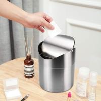 Mini cubo de basura de escritorio con tapa, cubo de basura pequeño cubo de basura interior para escritorio,(12 * 12 * 16,5 cm,) - details 3