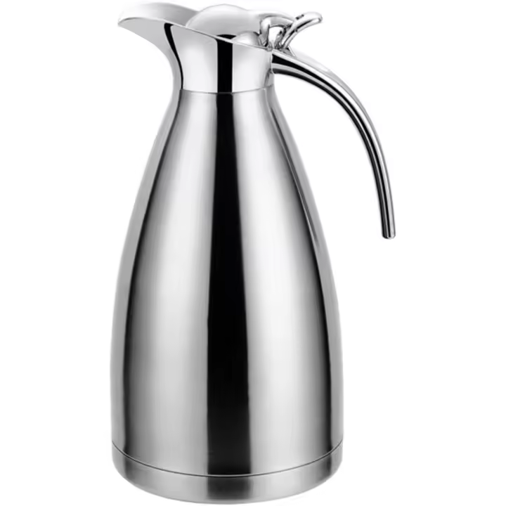Termo De 2 Litros, Jarra De Acero Inoxidable, Termo De Café Con Aislamiento Al Vacío De Doble De Acero Inoxidable 304. - 1