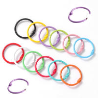 Llavero Redondo De Metal 30mm Multicolor Para DIY Accesorios De Decoración Para Bolso Y Móvil 20/50 Piezas Pack - details 5