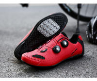 Zapatos De Ciclismo Para Hombre T22 Blanco Cuero Impermeable Profesional Autolockando Zapatillas De Bicicleta Planas Para Mujer MTB Ciclismo En Carretera - details 17
