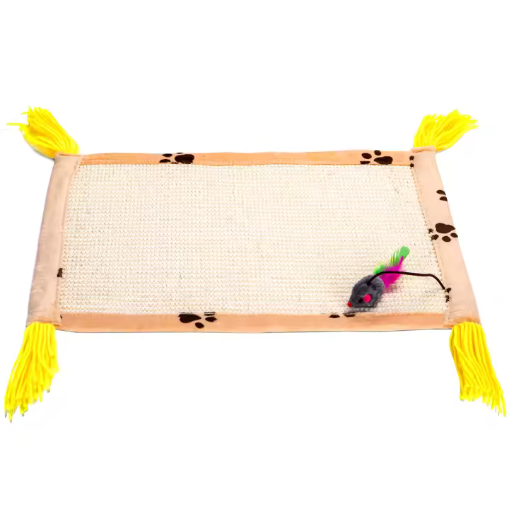 Nobleza - Alfombrilla Rascadora para Gatos De Sisal Natural, Estera para Rascar El Gato, Protege El Piso y El Sofá (45x34cm, Marrón) - 1