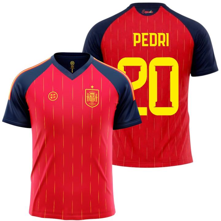 Camiseta Selección Española - Réplica Oficial Pedri #20 | Mundial 2026-2028 | Diseño Original | Tejido Técnico Transpirable | Adulto | Aficionados Fútbol España