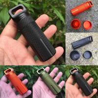 Nueva Caja De Almacenamiento De Kit De Supervivencia EDC De Aluminio Sellado Impermeable Para Cápsulas De Botella Y Tabletas Caso Airtight De Herramientas Al Aire Libre En Negro Verde Y Naranja - details 0