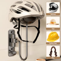 Soporte De Gafas De Motocicleta Para Pared Con Ganchos Para Llaveros Y Bolsos Rotación De 180° Almacenamiento De Chaquetas Y Gorras Material De Aluminio Espacial Unisex - details 2