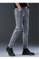 Pantalones De Mezclilla Ajustados Para Hombre Estilo Coreano Moda De Otoño Cierre Con Cremallera Y Botones De Moda Versátil Para Jóvenes - details 9