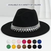 Sombrero De Jazz Elegante Para Mujer Con Borde Plano Y Tulipán De Cuentas Brillantes Para Bodas Y Fiestas - details 0