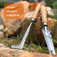 1pc Herramienta De Jardín Alejador De Malas Hierbas Acero Inoxidable Con Puntas Filosas Para Yarda Y Aseo Del Jardín - details 5