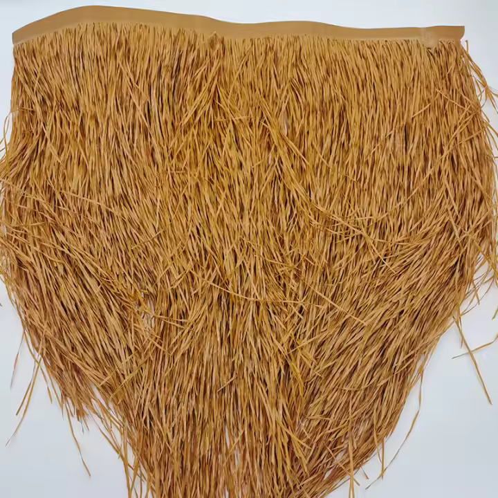 Panel De Techo De Palma Simulada Para Decoración De Jardín Y Paisaje Material De Paja Inflamable Resistente a La Quema Tapete De Techo DIY Para El Hogar - 1